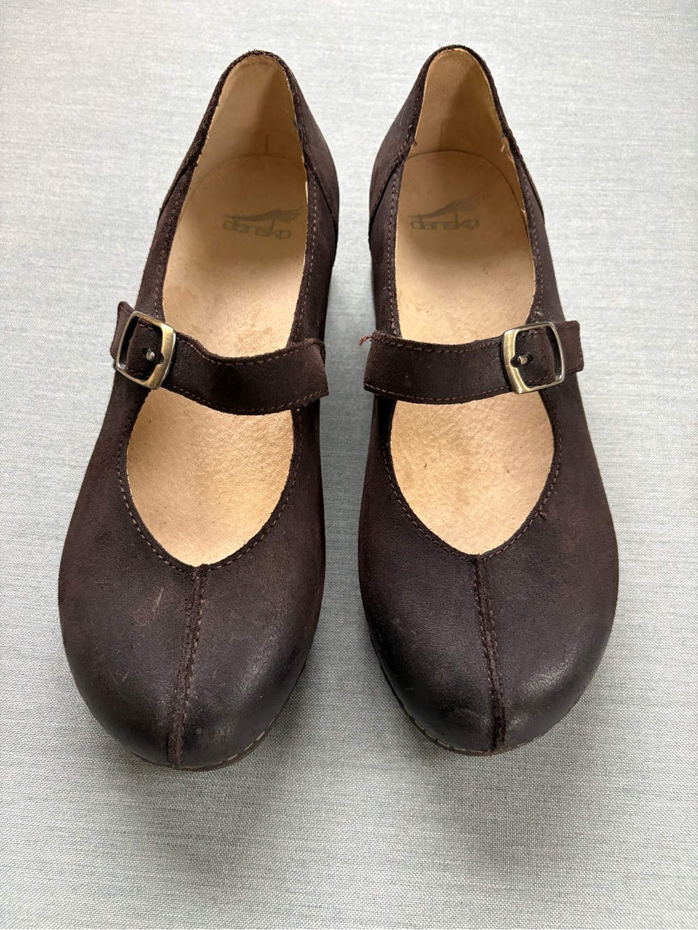 Dansko Brown Mary Jane Shoes with Buckle Strap